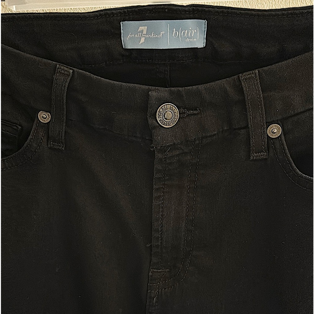 7 For All Mankind Black b(air) Kimmie Straight leg Jeans